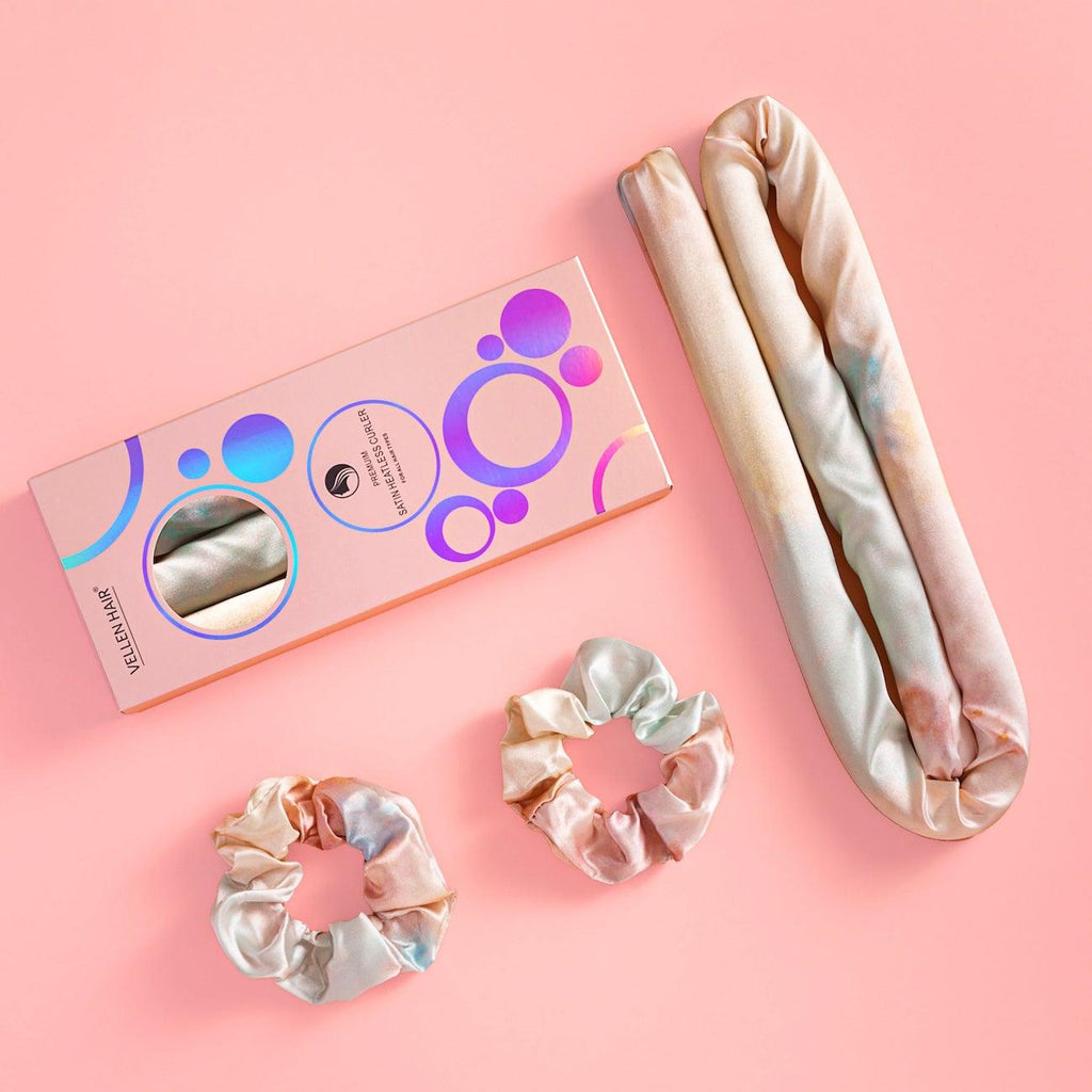 Satin Heatless Curling Set – No-Heat Hair Styling Kit